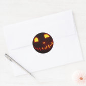 Het glimlachen van Halloween Jack-o-Lantern Ronde Sticker (Envelop)
