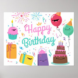 Het glimlachen van Happy Birthday Poster