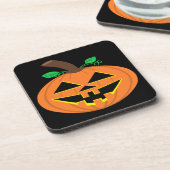 Het glimlachen van Happy Halloween Pumpkin-Onderze Bier Onderzetter (Linkerzijde)