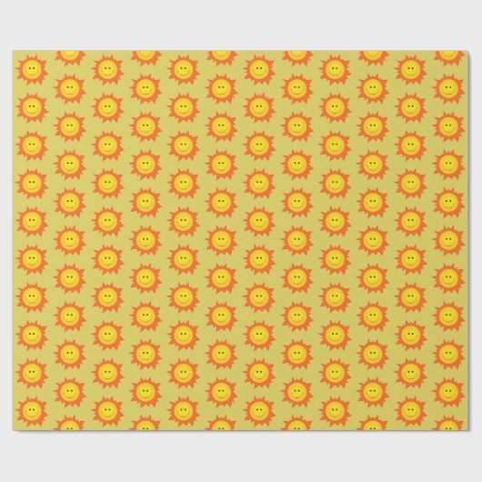 Het glimlachen van Happy Sun Pattern Cadeaupapier (Vlak)