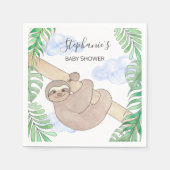Het glimlachen van het Baby shower van Sloth Boy N Servet (Voorkant)