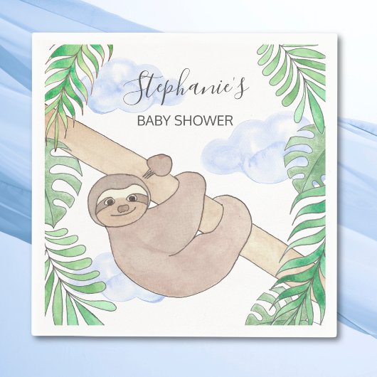 Het glimlachen van het Baby shower van Sloth Boy N Servet