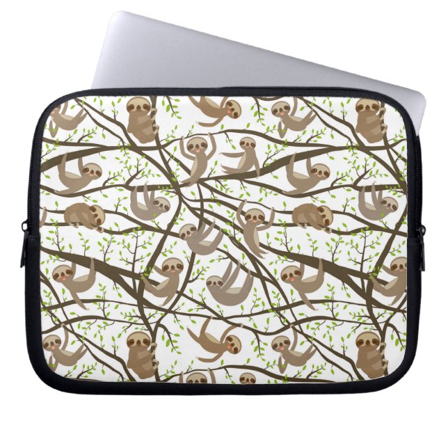Het glimlachen van het Patroon van de Sleuf Laptop Sleeve (Voorkant)