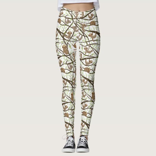 Het glimlachen van het Patroon van de Sleuf Leggings (Voorkant)