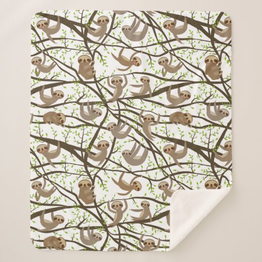 Het glimlachen van het Patroon van de Sleuf Sherpa Deken (Voorkant)