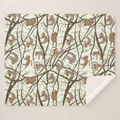 Het glimlachen van het Patroon van de Sleuf Sherpa Deken (Voorkant (horizontaal))