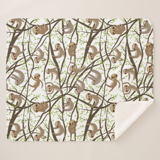 Het glimlachen van het Patroon van de Sleuf Sherpa Deken (Voorkant (horizontaal))