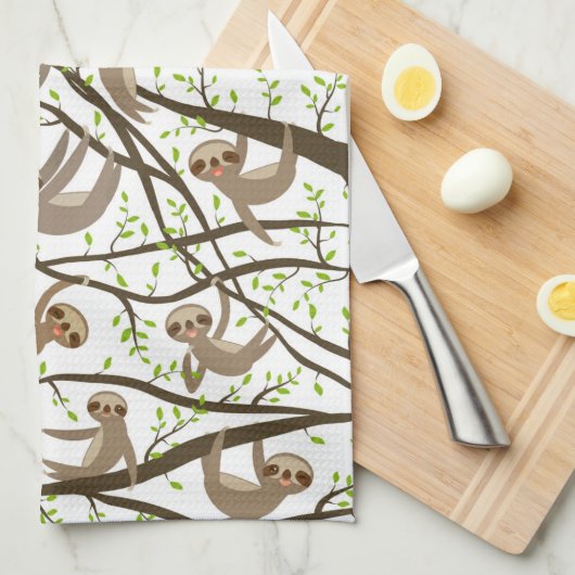 Het glimlachen van het Patroon van de Sleuf Theedoek (Quarter Fold)