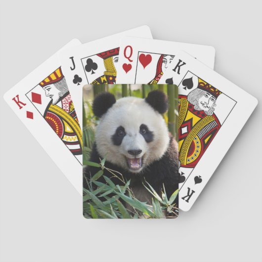 Het glimlachen van het portret van Panda Speelkaarten (Achterkant)
