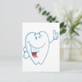 Het glimlachen van het schone Tooth-tekenfilmdeeg Briefkaart (Staand voorkant)