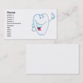 Het glimlachen van het schone Tooth-tekenfilmdeeg Visitekaartje (Voorkant / Achterkant)