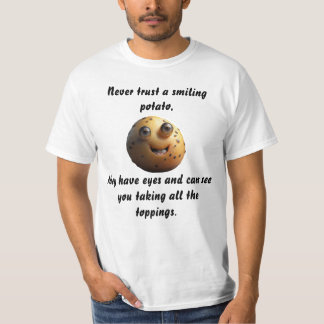 Het glimlachen van het shirt van de aardappel