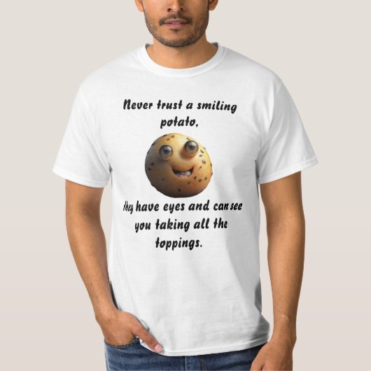 Het glimlachen van het shirt van de aardappel (Voorkant)