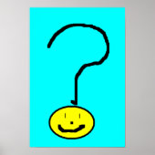 Het glimlachen van het vraagteken Emoji Digital Ar Poster (Voorkant)