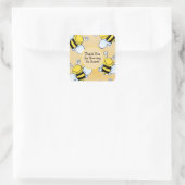 Het glimlachen van honingbijen Hartelijk dank Vierkante Sticker (Tas)