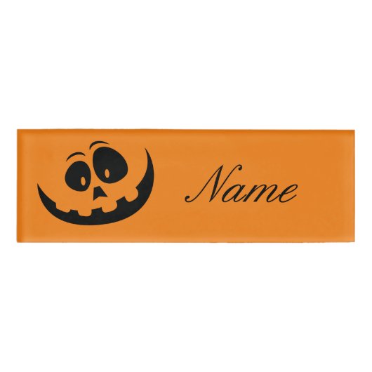 Het glimlachen van Jack O'lantern Thunder_Cove Naambadge (Voorkant)