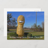 Het glimlachen van Jimmy Carter Peanut - Plains Ge Briefkaart (Voorkant / Achterkant)