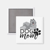Het glimlachen van Keeshond Graphic zegt Dog mama Magneet (Voorkant / Achterkant)
