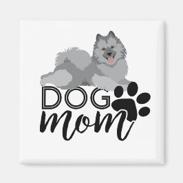 Het glimlachen van Keeshond Graphic zegt Dog mama Magneet