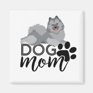 Het glimlachen van Keeshond Graphic zegt Dog mama Magneet