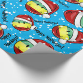 Het glimlachen van kerststijl Rastafarian Flag Cadeaupapier (Hoek)