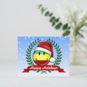 Het glimlachen van kerststijl Rastafarian Flag Feestdagenkaart (Staand voorkant)