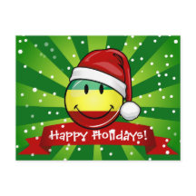 Het glimlachen van kerststijl Rastafarian Flag