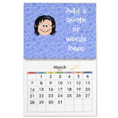 Het glimlachen van Kinder gezichten personaliseert Kalender (Mar 2027)