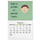 Het glimlachen van Kinder gezichten personaliseert Kalender (Feb 2027)