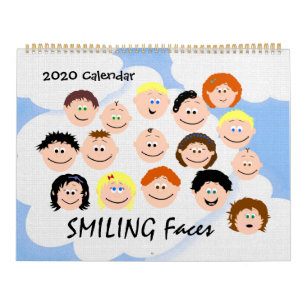 Het glimlachen van Kinder gezichten personaliseert Kalender