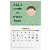 Het glimlachen van Kinder gezichten personaliseert Kalender (Feb 2026)