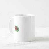 Het glimlachen van Ladybug op Green Leaf Mini - Koffiemok (Voorkant links)