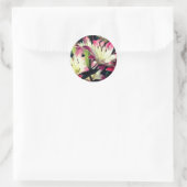 Het glimlachen van Lily Flowers Ronde Sticker (Tas)