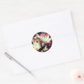 Het glimlachen van Lily Flowers Ronde Sticker (Envelop)