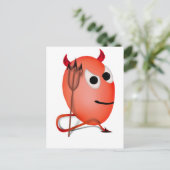 Het glimlachen van Little Devil'ed Egg Briefkaart (Staand voorkant)