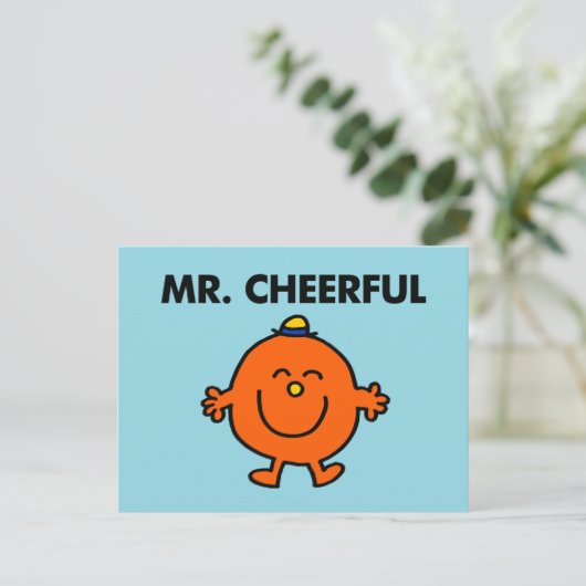 Het glimlachen van Mr Cheerful Briefkaart (Staand voorkant)