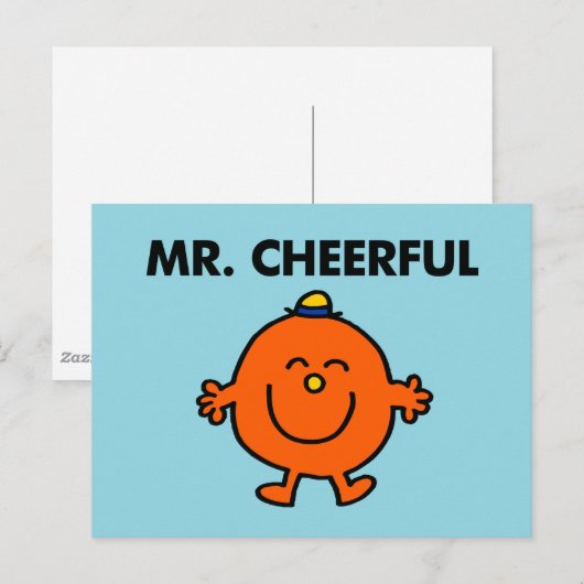 Het glimlachen van Mr Cheerful Briefkaart (Voorkant / Achterkant)