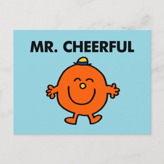 Het glimlachen van Mr Cheerful Briefkaart (Voorkant)