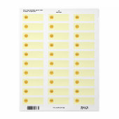 Het glimlachen van Mr Sun Return Address Label (Full Sheet)