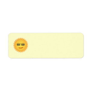 Het glimlachen van Mr Sun Return Adres Avery Label