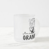 Het glimlachen van nieuwe Gramps T-shirts en cadea Matglas Koffiemok (Voorkant rechts)