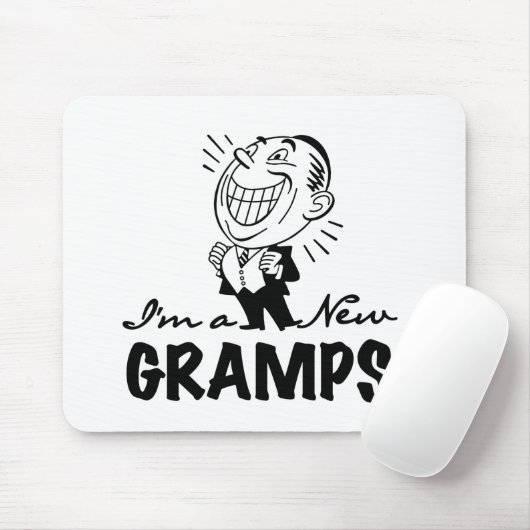 Het glimlachen van nieuwe Gramps T-shirts en cadea Muismat (Met muis)