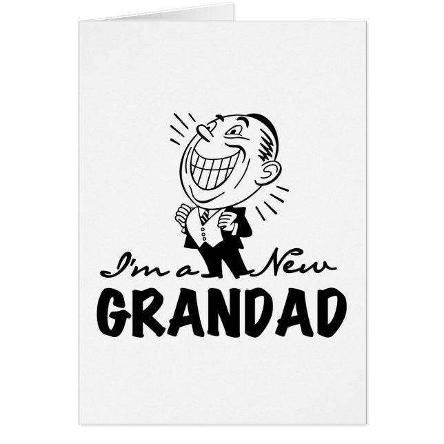 Het glimlachen van nieuwe Grandad T-shirts en cade (Voorkant)