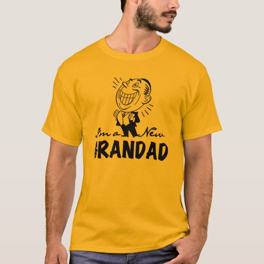 Het glimlachen van nieuwe Grandad T-shirts en cade (Voorkant)