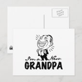 Het glimlachen van nieuwe Grandpa T-shirts en cade Briefkaart (Voorkant / Achterkant)