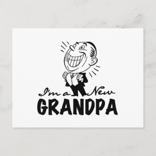 Het glimlachen van nieuwe Grandpa T-shirts en cade Briefkaart