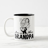 Het glimlachen van nieuwe Grandpa T-shirts en cade Tweekleurige Koffiemok (Links)