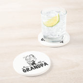 Het glimlachen van nieuwe Grandpa T-shirts en cade Zandsteen Onderzetter (Zijkant)