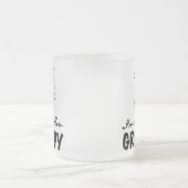 Het glimlachen van nieuwe grijze T-shirts en cadea Matglas Koffiemok (Center)