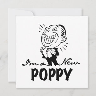 Het glimlachen van nieuwe papaver T-shirts en cade Aankondiging
